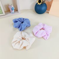 Solid Color Large Intestine Hair Tie Korean Fashion Simple Hair Accessories Tie Ponytail Head Rubber Band Hair Tress main image 4