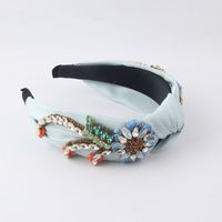 New Baroque Crystal Fabric Geometry Beautiful Headband  Wholesale sku image 9