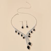 Conjunto De Collar Y Aretes De Aleación De Diamantes De Imitación Para Mujer main image 1