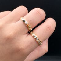 New Rainbow Series Zircon Copper Ring Design Personality Joint Index Finger Ring Cross-border Accessories Wholesale main image 2