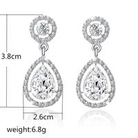 Simple Personality Diamond-studded Water Drop Long Earrings main image 1