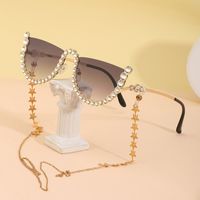 Nuevas Gafas De Sol De Diamantes Sin Montura Para Mujer, Cadena De Gafas De Sol De Moda, Gafas De Sol De Tendencia Europeas Y Americanas main image 6