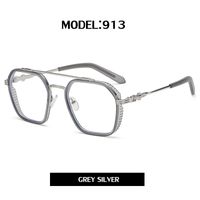 2021 New Flat Glasses Men's Fashion Big Frame Optical Frames Double Beam Glasses Wholesale main image 4