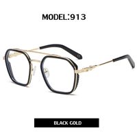 2021 New Flat Glasses Men's Fashion Big Frame Optical Frames Double Beam Glasses Wholesale main image 5