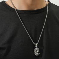 Greek Muse Medusa Pendant Fashion Titanium Steel Necklace main image 1