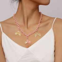 Creative Acrylic Chain Mermaid Tail Necklace Creative Cross-border Resin Pendant Jewelry main image 1