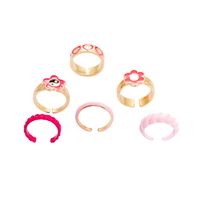 European And American Cross-border Flower Stitching Ring Personality Flower Tai Chi Opening 6-piece Ring Set main image 6