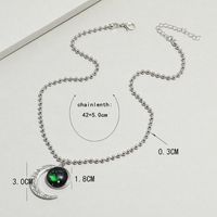 Niche Design Sense Fashion Simple And Exaggerated Moon Pendant Necklace Korean Version Trend Clavicle Chain main image 4