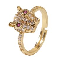 Koreanisches Einfaches Tier Echtes Gold Galvanisieren Leopard Offener Ring Kreativer Exquisiter Farbretentionsringschmuck main image 6