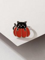2021 New Jewelry Halloween Orange Cat Ring main image 2