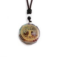 New Seven Chakra Crystal Tree Of Life Necklace Sweater Chain main image 6