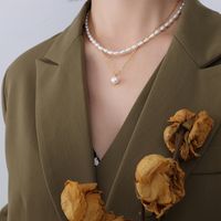 Collar De Acero Titanio Apilable De Crecimiento Natural De Perlas De Agua Dulce Francesa main image 5