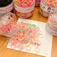 Children's High Elastic Rubber Band Hair Tie 600 Pieces Box main image 4