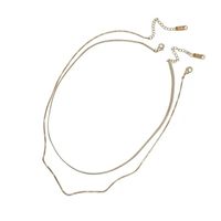 Double Layer Plain Ring Snake Bone Chain Female Retro Necklace Accessories main image 6