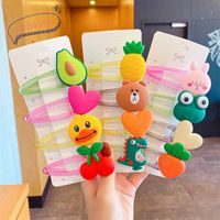 Korean Cartoon Transparent Large Children's Hairpin Cute Bangs Broken Hair Duckbill Clip main image 3