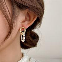 South Korea's High-end Pearl Summer New Earrings Personality Fresh Temperament Niche Design Earrings main image 5