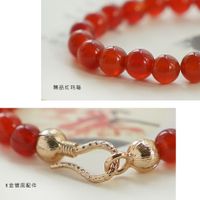 Fashion Retro Style Beaded Agate Bracelet Wholesale Ladies China Red Ethnic Style Red Agate Bracelet main image 5