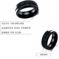 European And American Fashion New Ring Frosted Classic Black Stainless Steel Ring Index Finger Personalized Ring main image 4