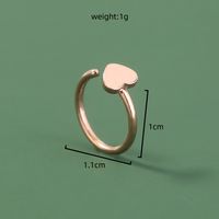Fashion Temperament Stainless Steel No Perforation Piercing Heart-shaped Nose Clip main image 4