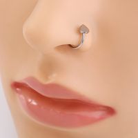 Stainless Steel Heart Nose Ring Without Perforation Heart-shaped Nose Clip main image 2