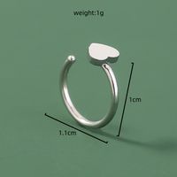 Stainless Steel Heart Nose Ring Without Perforation Heart-shaped Nose Clip main image 5
