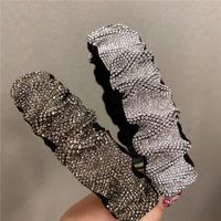 Summer Retro French Full Diamond Crystal Headband Washing Face Pressure Hair Band main image 5