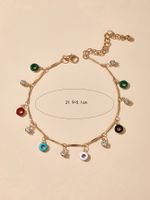 2021 New Fashion Jewelry Colorful Geometric Crystal Anklet main image 5