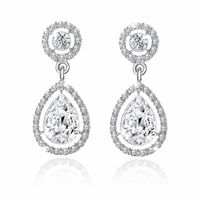 Simple Personality Diamond-studded Water Drop Long Earrings sku image 1