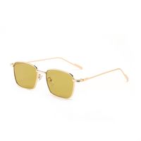 Square Small Frame Color Ocean Lens Gradient Sunglasses Metal Sunglasses sku image 1