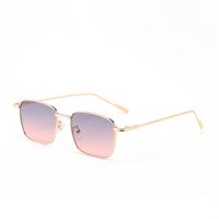 Square Small Frame Color Ocean Lens Gradient Sunglasses Metal Sunglasses sku image 6