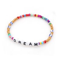 Girl Bracelet Letter Love Bracelet Beads Rainbow Bracelet sku image 1