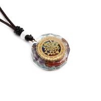 Seven Chakra Fashion Pendant Pendant Synthetic Semi-precious Stone Gravel Sweater Chain sku image 11