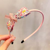 Korean Children's Bowknot Floral Plaid Rhinestone Headband sku image 7