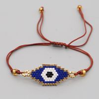 Personality Turkish Devil Eyes Miyuki Beads Bracelet Hand-woven Beaded Ethnic Religious Bracelet sku image 4