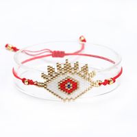 Personality Turkish Devil Eyes Miyuki Beads Bracelet Hand-woven Beaded Ethnic Religious Bracelet sku image 11
