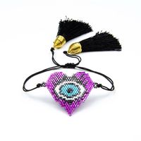 Personality Turkish Devil Eyes Miyuki Beads Bracelet Hand-woven Beaded Ethnic Religious Bracelet sku image 25