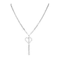 2021 New Mosaic Heart Stainless Steel Necklace sku image 1