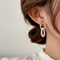 South Korea's High-end Pearl Summer New Earrings Personality Fresh Temperament Niche Design Earrings sku image 2