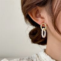 South Korea's High-end Pearl Summer New Earrings Personality Fresh Temperament Niche Design Earrings sku image 1