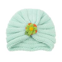 2021 Autumn And Winter Children's Woolen Knitted Hats Cute Little Flowers Warm Caps sku image 1
