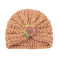 2021 Autumn And Winter Children's Woolen Knitted Hats Cute Little Flowers Warm Caps sku image 6