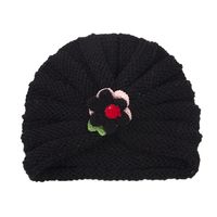 2021 Autumn And Winter Children's Woolen Knitted Hats Cute Little Flowers Warm Caps sku image 14