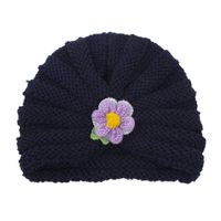 2021 Autumn And Winter Children's Woolen Knitted Hats Cute Little Flowers Warm Caps sku image 17
