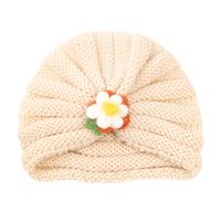 2021 Autumn And Winter Children's Woolen Knitted Hats Cute Little Flowers Warm Caps sku image 20