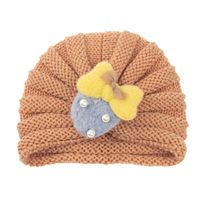 Fashion Children's Knitted Hat For Autumn And Winter Warmth Strawberry Woolen Hat 21 Colors sku image 6