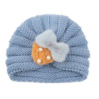 Fashion Children's Knitted Hat For Autumn And Winter Warmth Strawberry Woolen Hat 21 Colors sku image 8