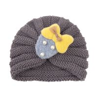 Fashion Children's Knitted Hat For Autumn And Winter Warmth Strawberry Woolen Hat 21 Colors sku image 13