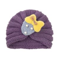 Fashion Children's Knitted Hat For Autumn And Winter Warmth Strawberry Woolen Hat 21 Colors sku image 19