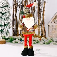 Neue Weihnachten Retro Schneeflocke Kariertes Tuch Einziehbare Puppe Weihnachtsdekoration sku image 1