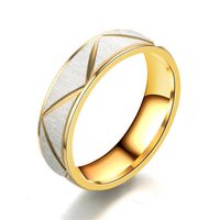 Korean Jewelry Ring 24k Gold Stainless Steel Ring European And American Cross-border Jewelry Wholesale sku image 1